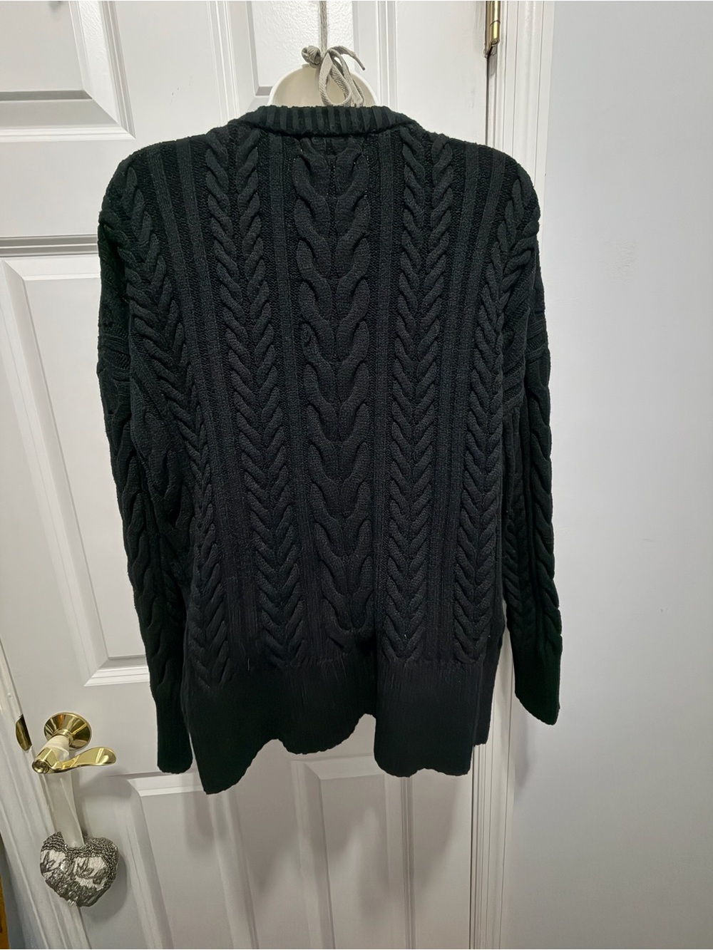 Philosophy Black Cable Knit Crewneck Sweater - Picture 2 of 5